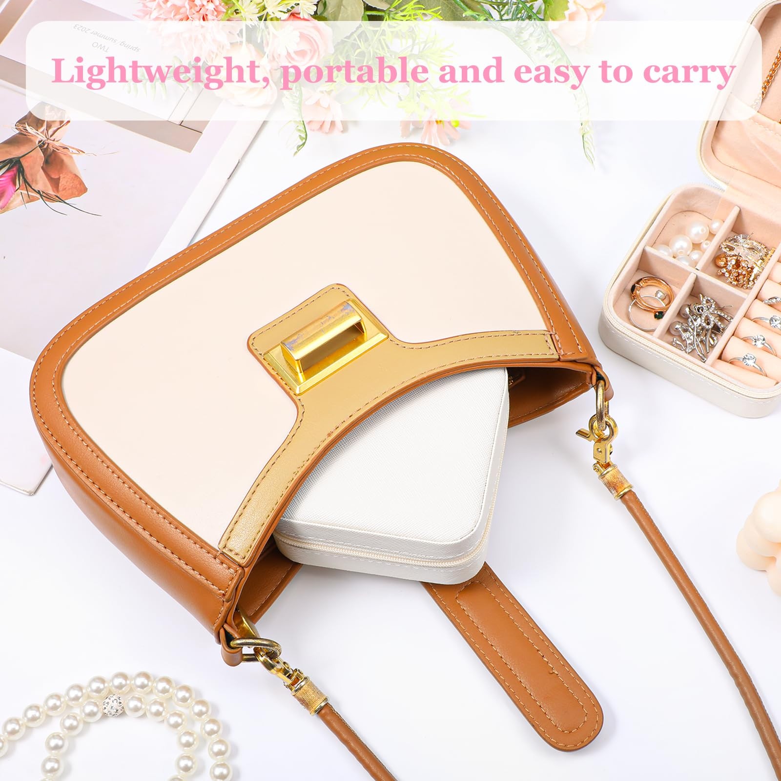 12pcs Mini Travel Jewelry Case,White Bridesmaids Proposal Small Jewelry Box M