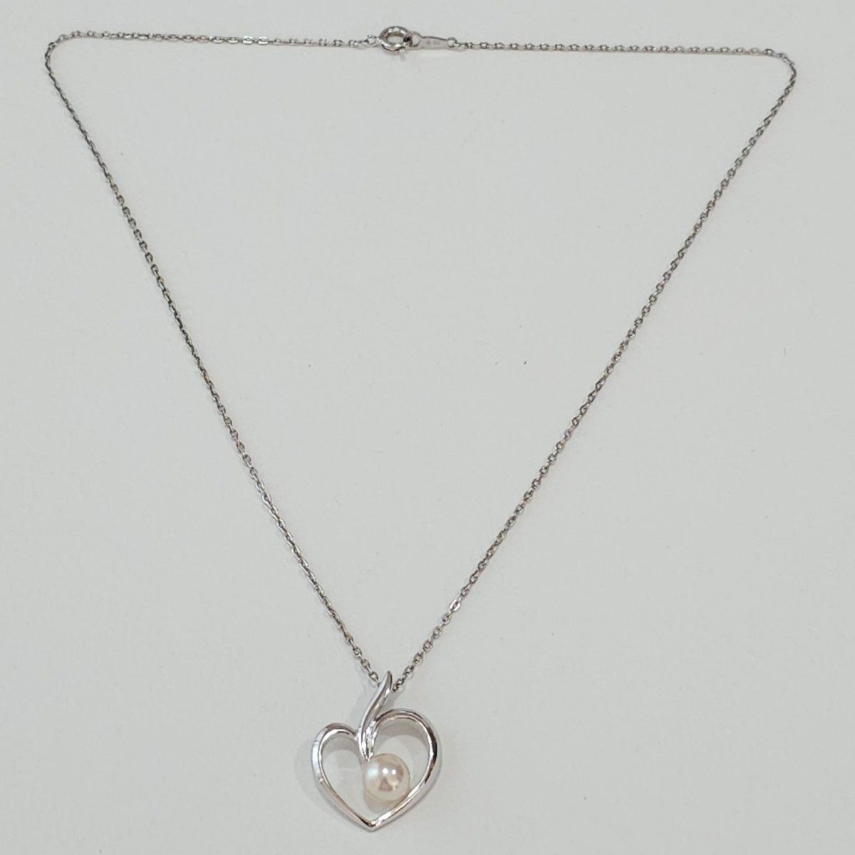Mikimoto Pearl Necklace 925 Sterling Silver 6mm Japan Mikimoto Pearl Jewely