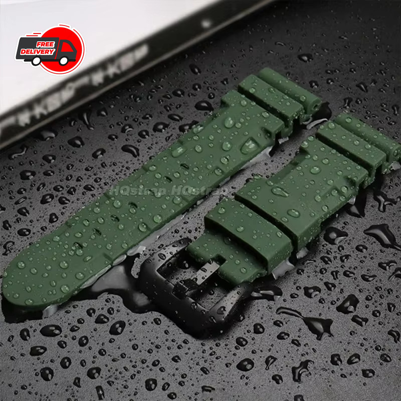 22mm 24mm 26mm Silicone Strap for Panerai Rubber Waterproof Band for SUBMERSIBLE