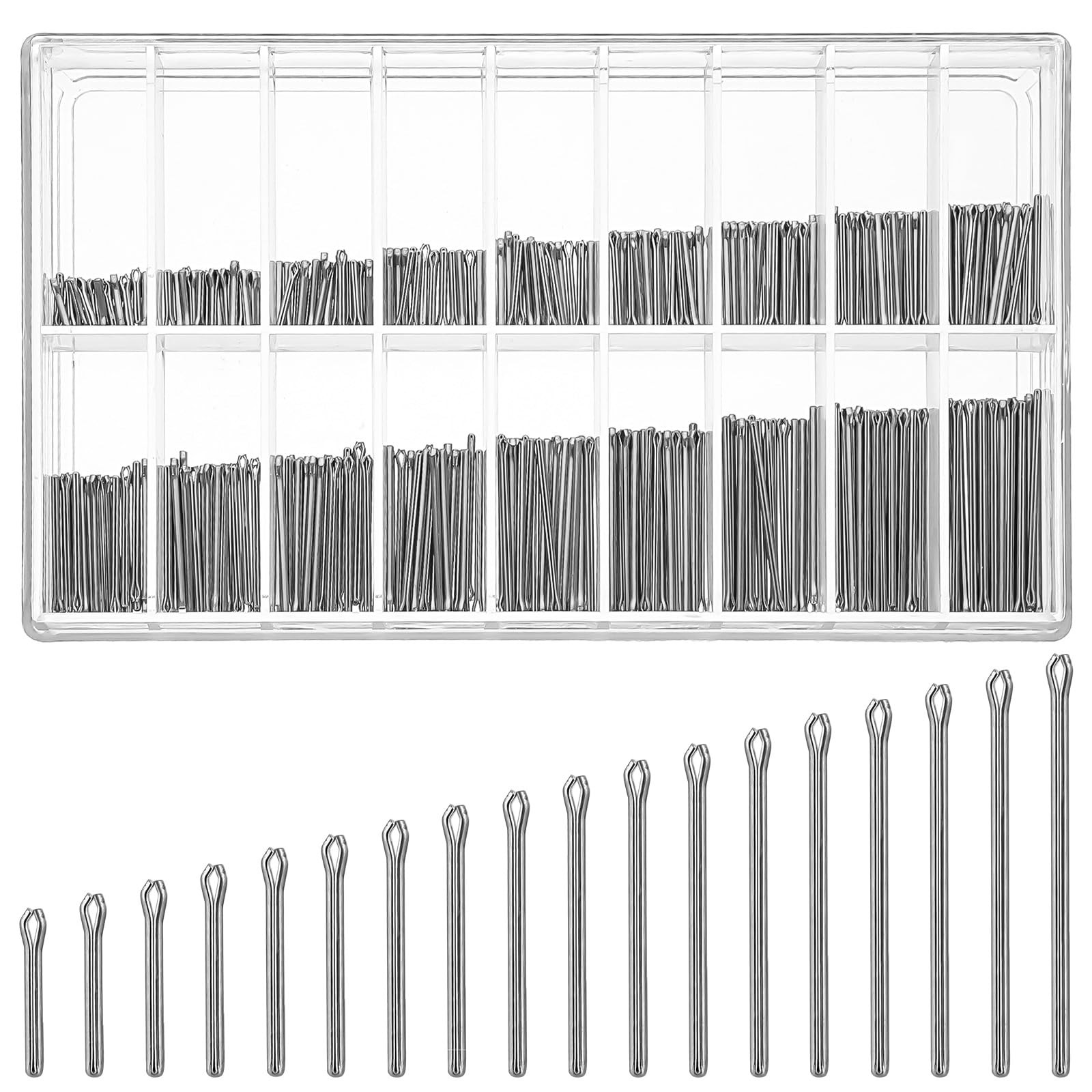 360 Pcs Watch Band Pins 6-23mm Link Cotter Pin 0.8mm x [length]