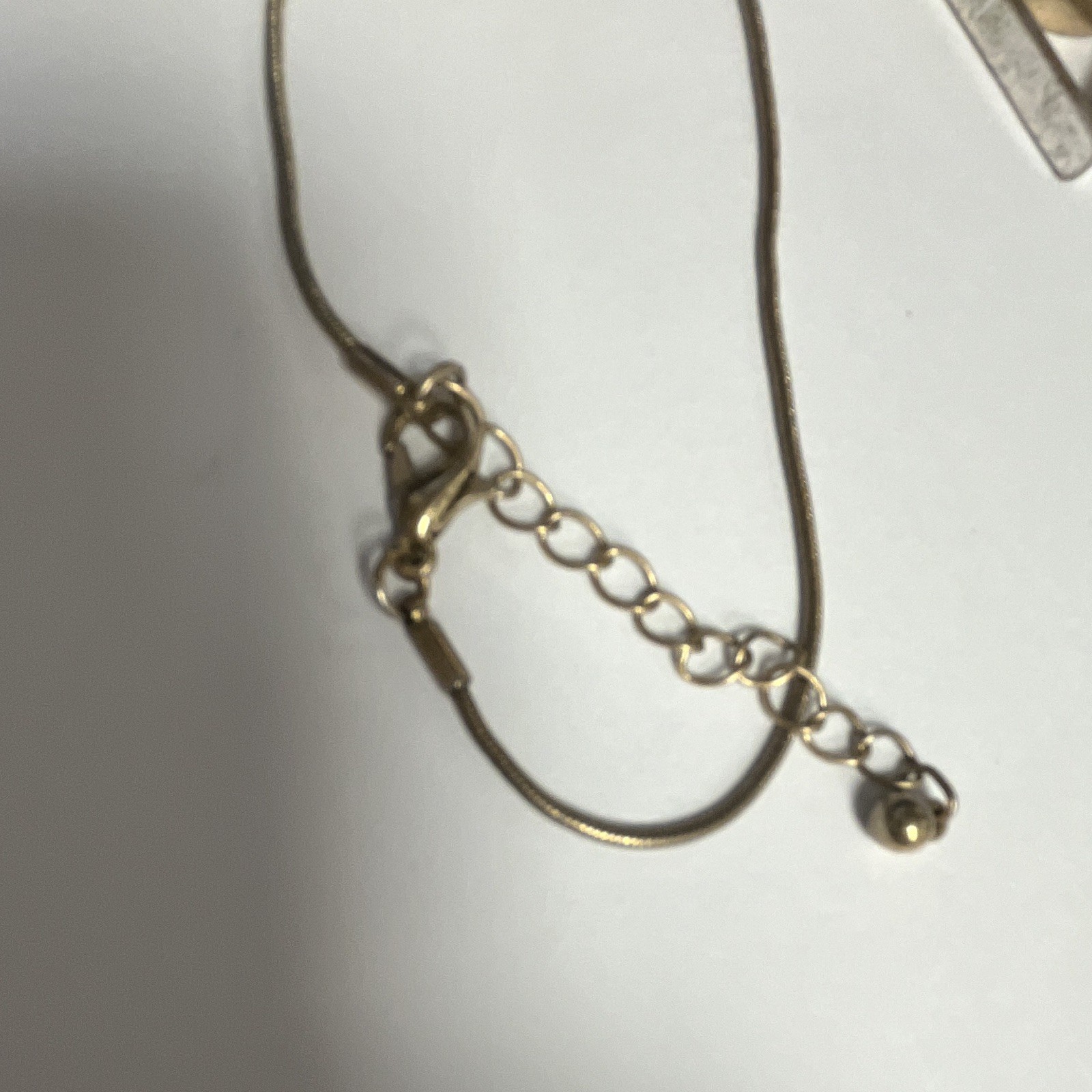Gold Silver Tone Geometric Triangle Charm Pendant Snake Chain Lobster Adjustable