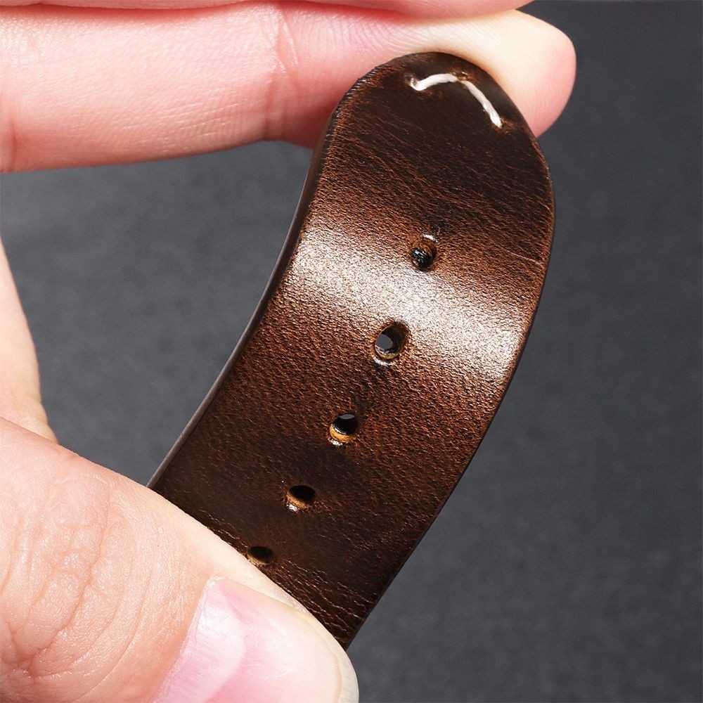 18mm 20mm 22mm Vintage Oil Wax Leather Watchband 19mm 21mm 24mm Cowhide Strap