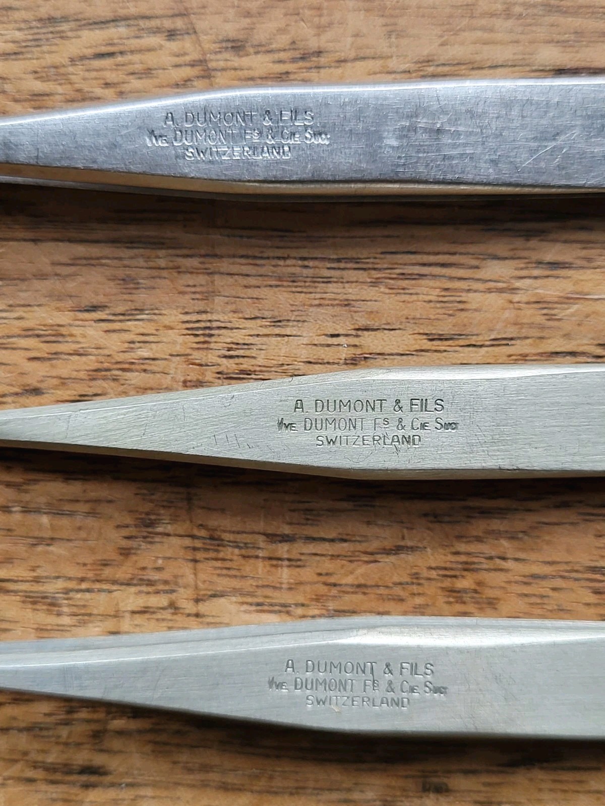 (3) Dumont & Fils Swiss Tweezers- #3 & (2) # 11 Antimagnetic Watchmaker Jewelry