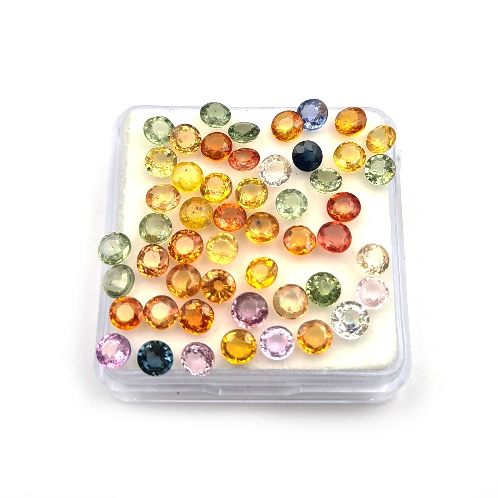 Natural Multi Sapphire Round Cut Loose Gemstone Lot 10 Pcs 4 MM 3 CT