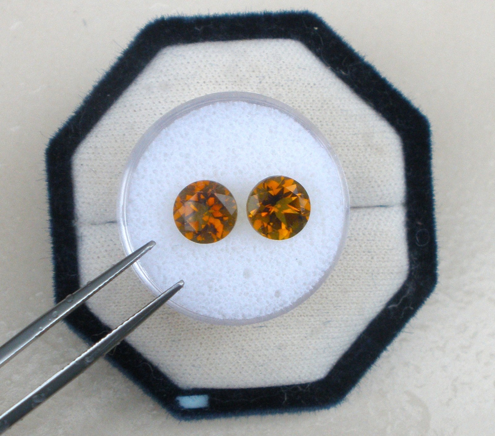 8mm Mystic Golden Yellow Quartz Round Natural Pair