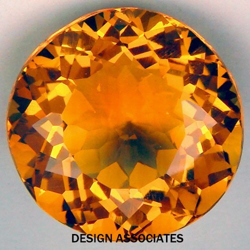 MADEIRA CITRINE 10 MM ROUND CUT VVS FROM BRAZIL