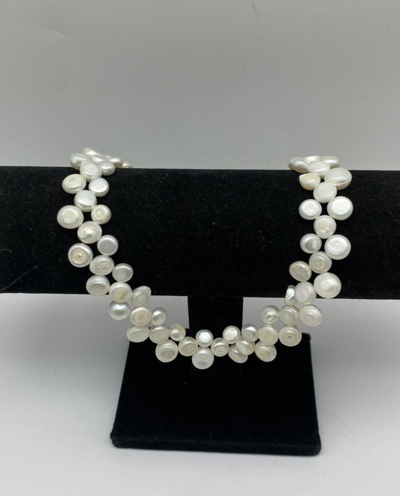 Freshwater Pearl Double Strand Necklace 1/20 14K GF Clasp Baroque
