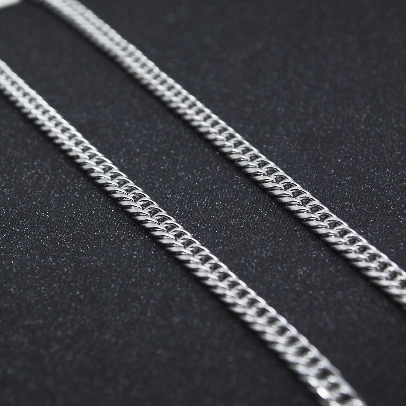 3/4mm 20-32” Wholesale Men Women Stainless Steel Curb Braided Chains Necklaces