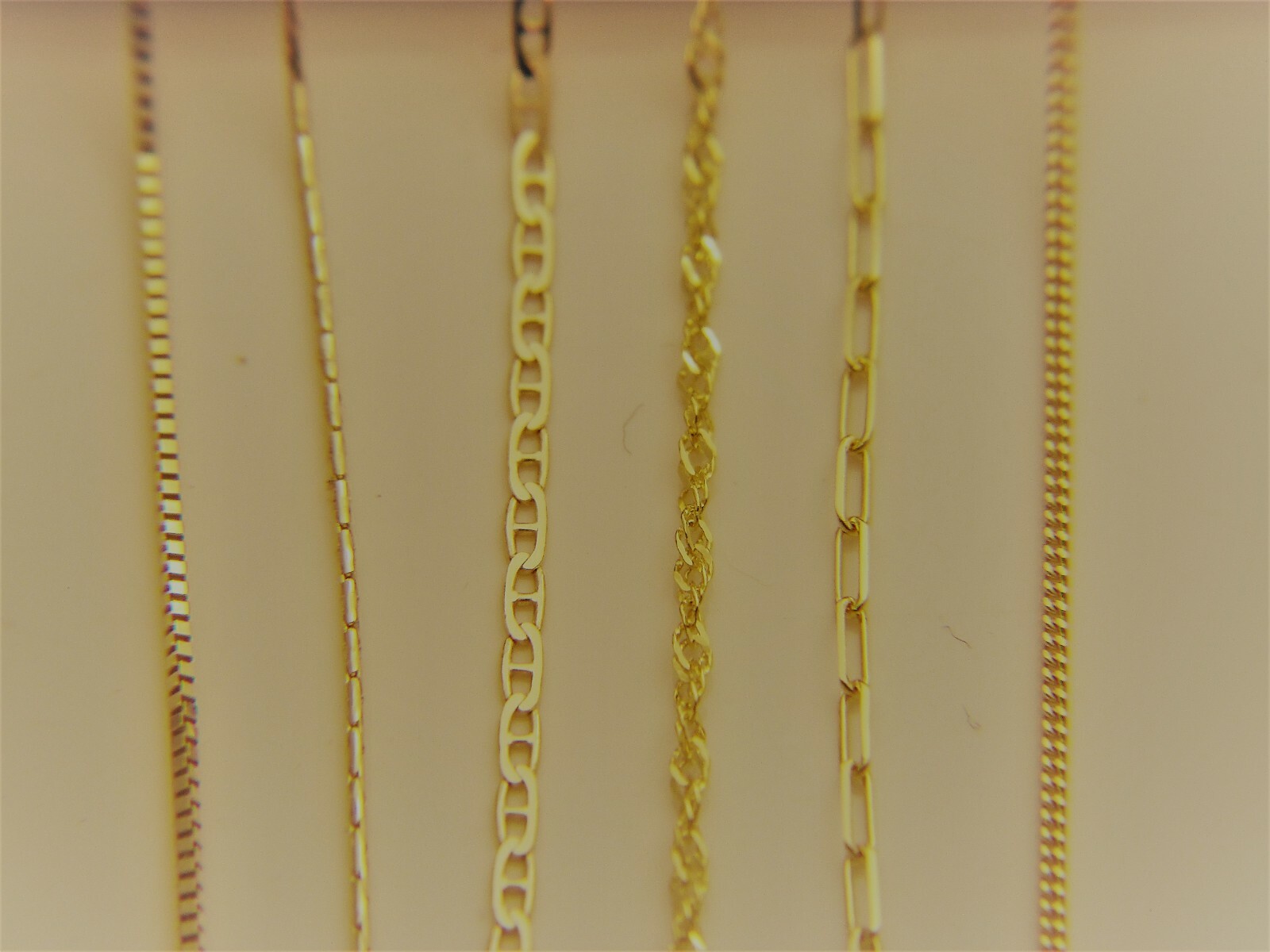 Solid 10k gold Chain Necklace Box chain Rope chain Cable chain 10kt gold