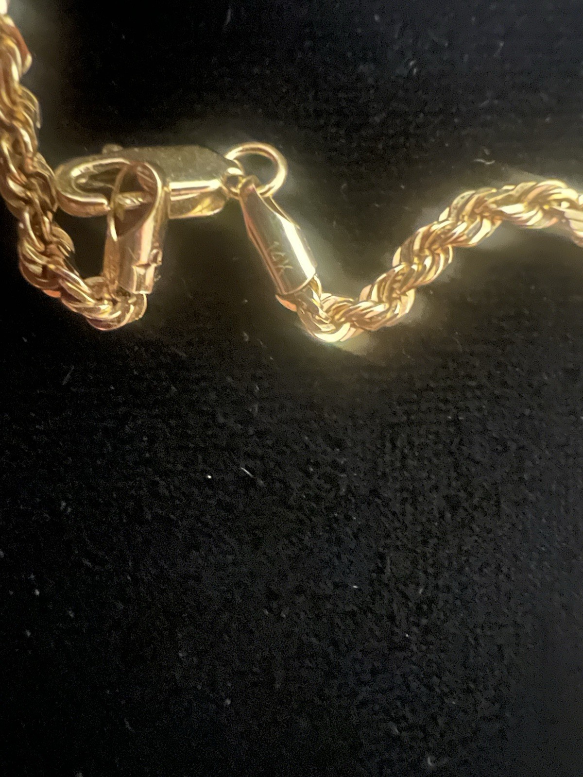 14k Yellow Gold Solid Diamond Cut Rope Chain 22 Inch/ 3.0mm Width/ 16.5 Grams