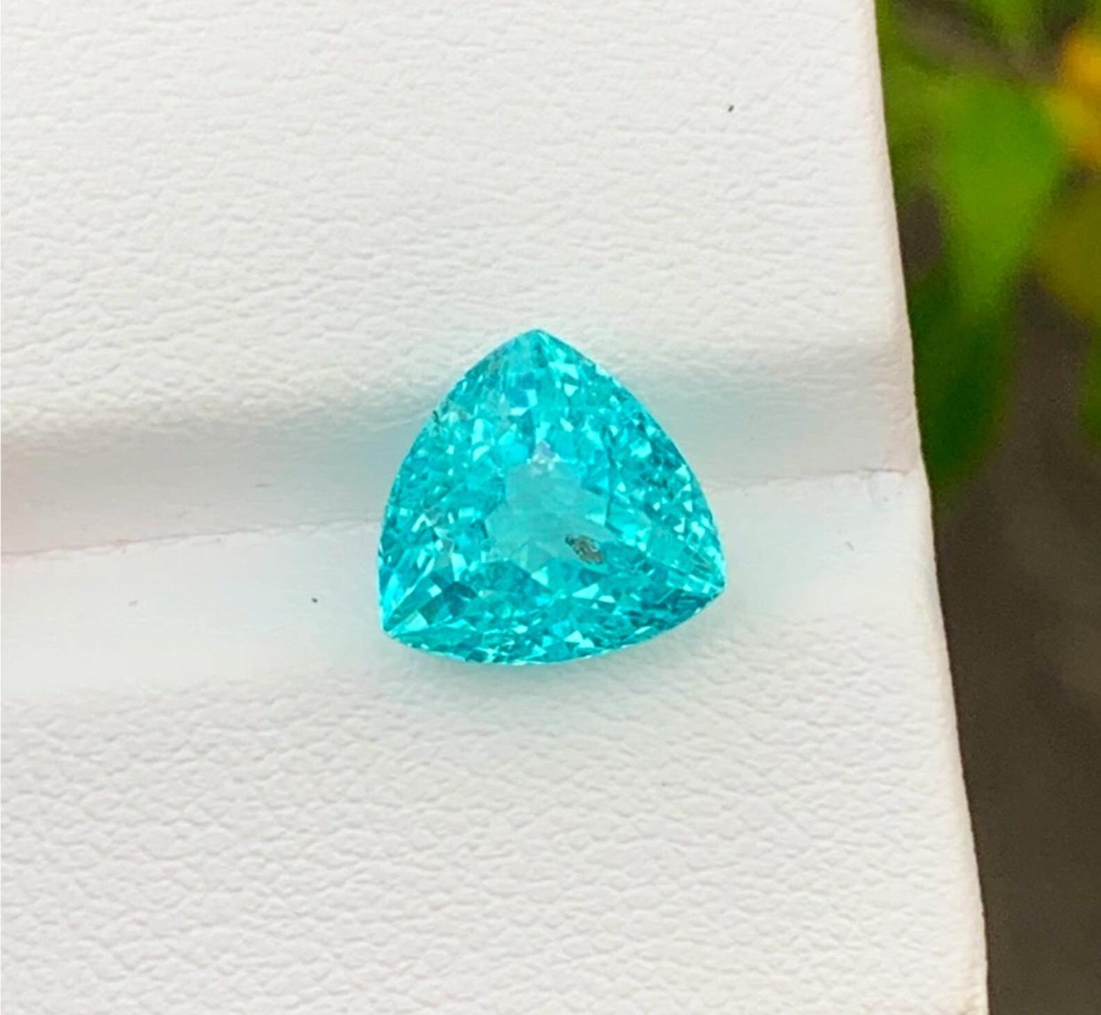 5.21 Ct Certified Natural Blue Paraiba Tourmaline Loose Trillion Cut Gemstone