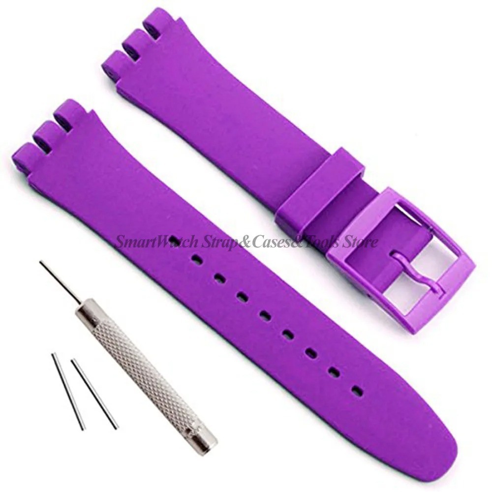Wrist Watch Band Strap For Swatch 16mm 17mm 19mm 20mm Rubber Silicone Watchband