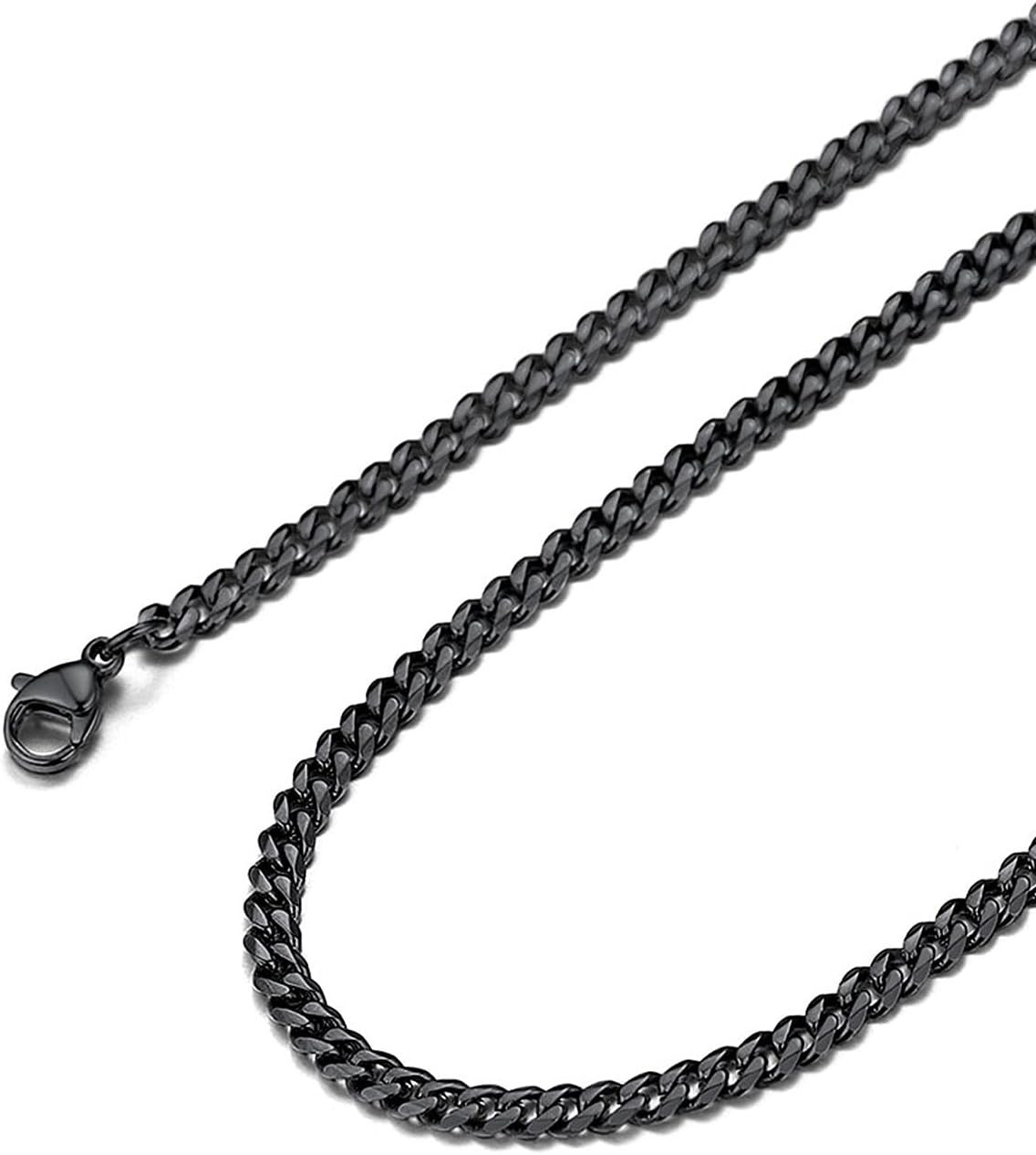 3Mm/6Mm/9Mm/12Mm Miami Curb Cuban Link Chain for Men Women, 316L Stainless Stee