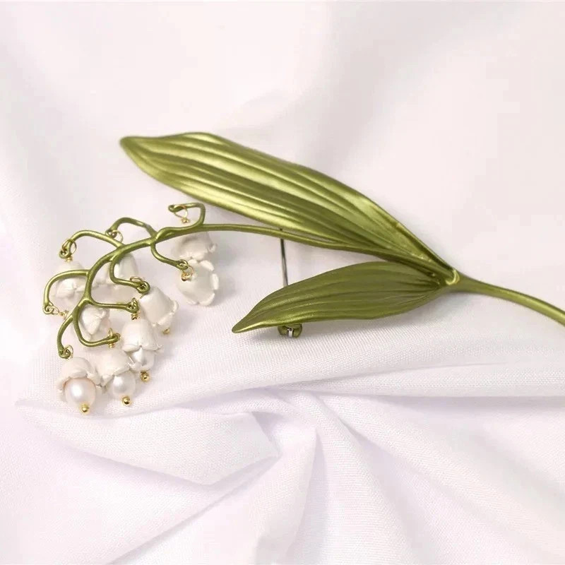 Lily Of The Valley Flower Corsage Brooch Pin Woman Accessories Brooches Jewelry