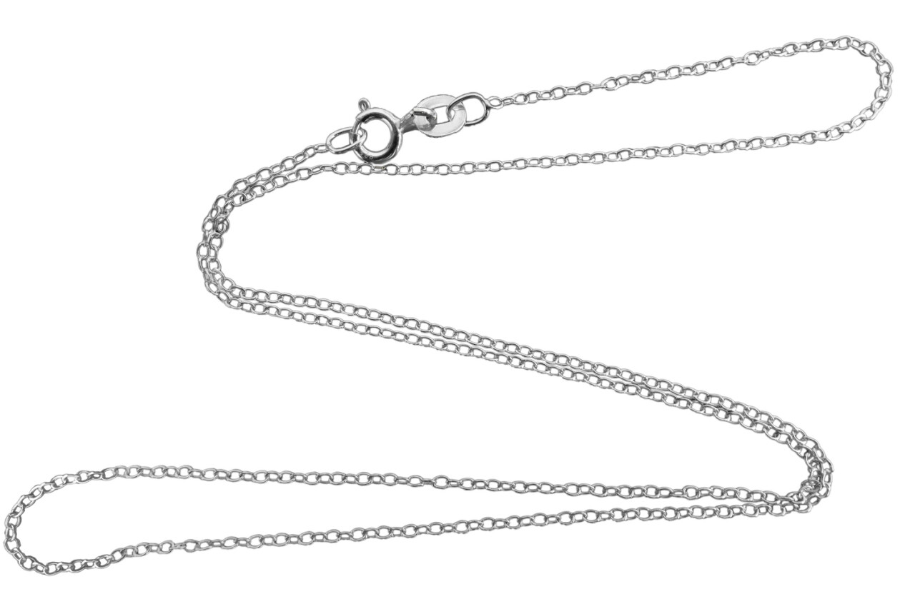 1mm Cable Chain Necklace 925 Sterling Silver – Italy Italian 16″ 18″ 20″ Rolo