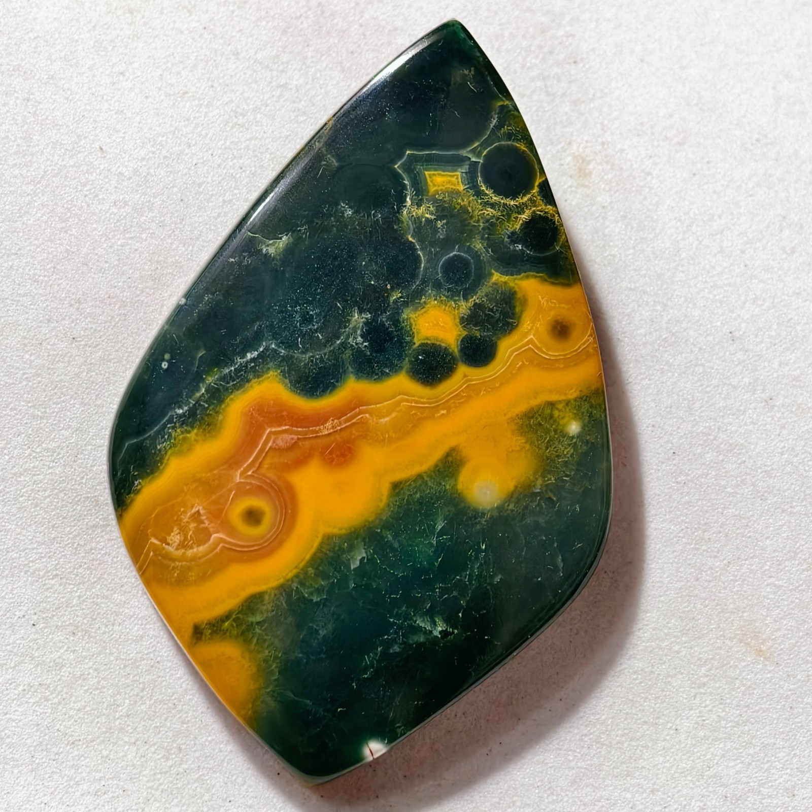 83 Cts Natural Ocean Jasper Cabochon Gemstone For Jewelry 53.7×34.9×6.5 MM