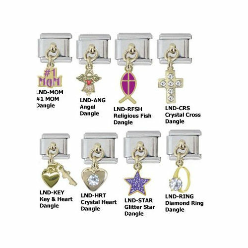 Stainless Steel 9MM Italian Charms Dangle Special Occasion & Hearts U PIK
