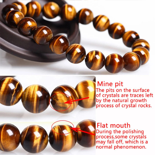Genuine Tiger’s Eye 8mm Beaded Healing Chakra Protection Men Women Bracelet Gift