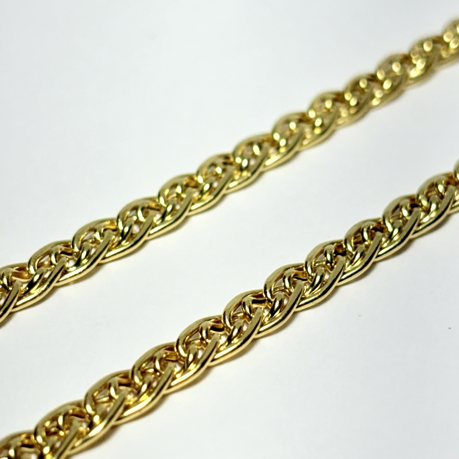 Italy 14K Yellow Gold Nonna Double Curb Link 4.5mm 28″ Chain Necklace 13.6g