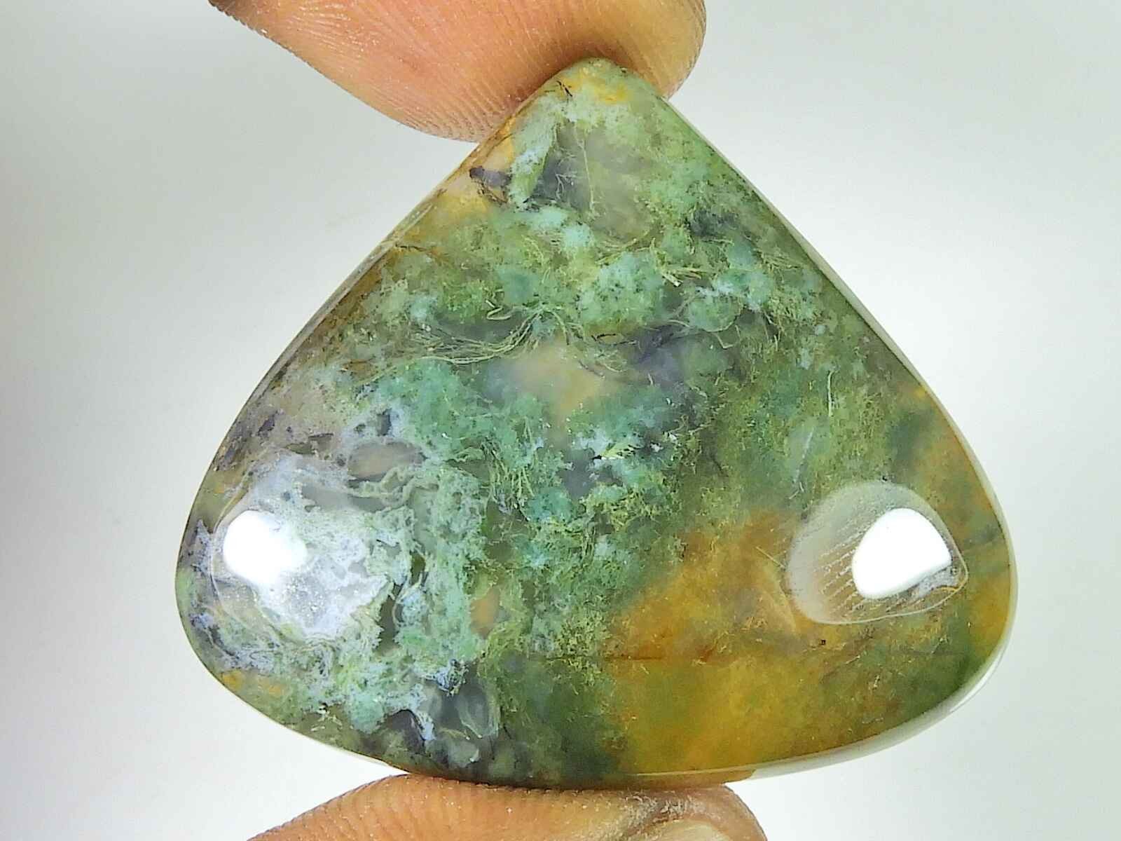 87Cts. Natural Affrican Bloodstone Pear cabochon Loose Gemstone 36X40X09 MM