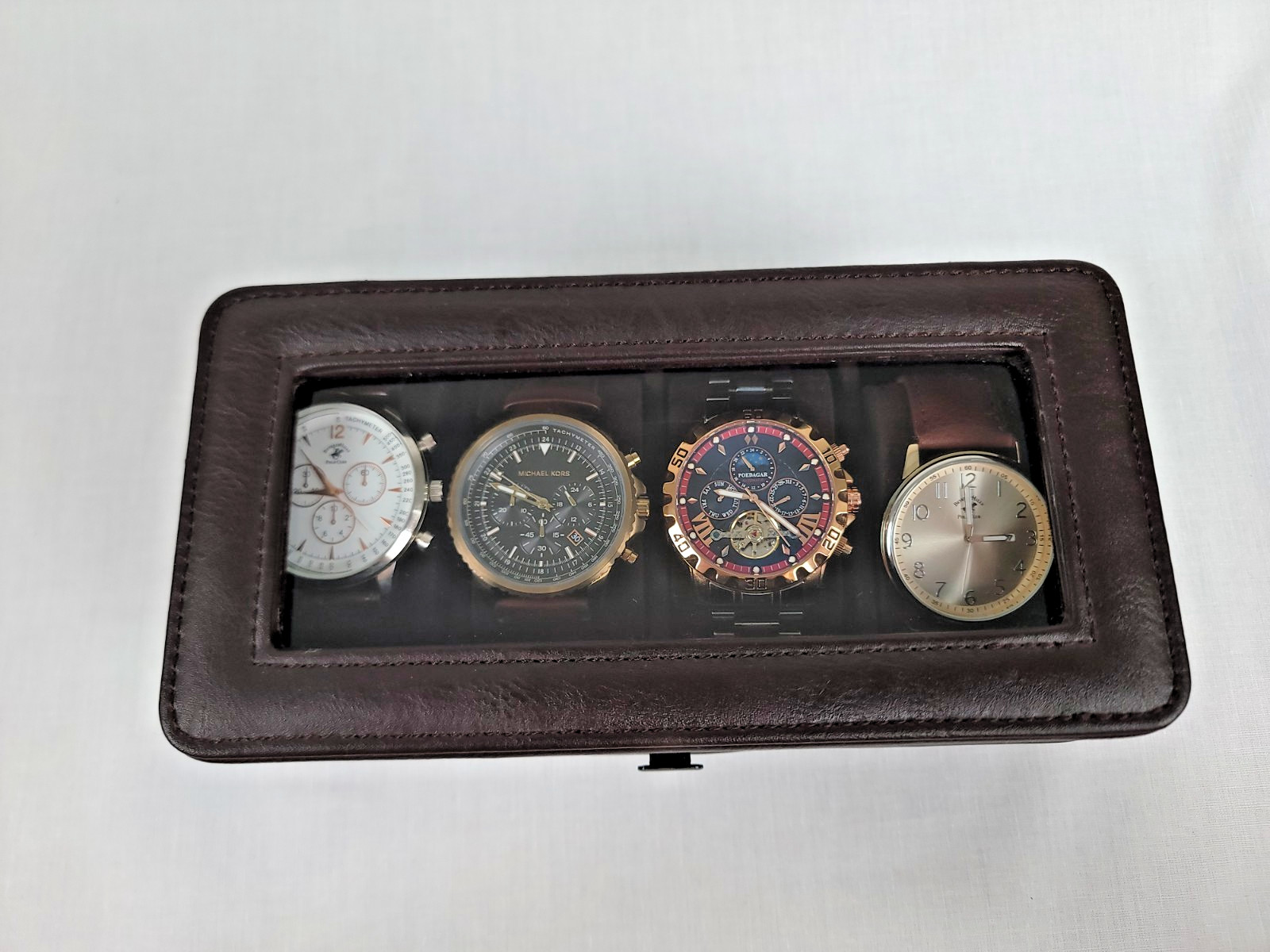 Men’s Watch Collection Lot of 4 with Case includes 1 Michael Kors