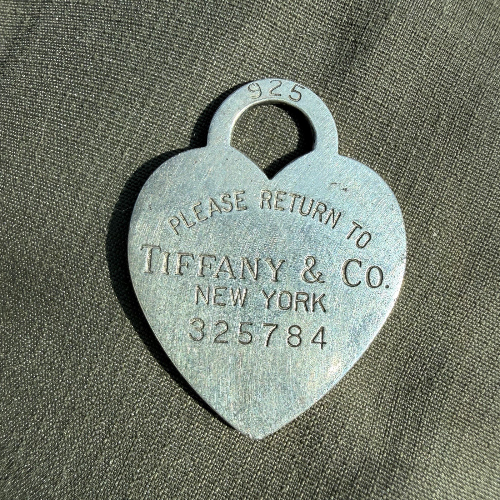 Tiffany & Co. 925 Sterling Silver Vintage Return To Tiffany Heart Charm Pendant