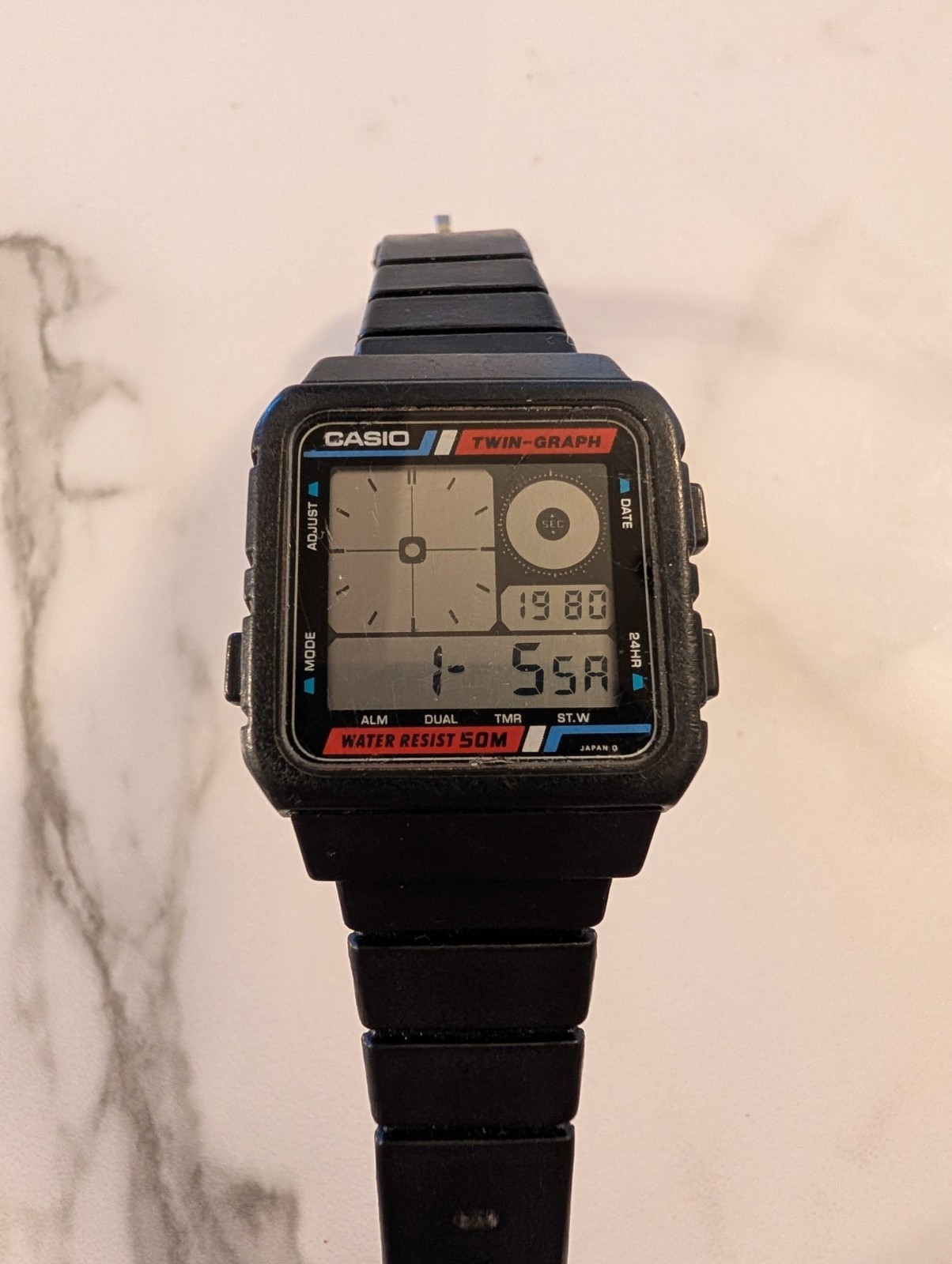 Casio Twin-Graph AE-20w extremely rare. partially functional see description