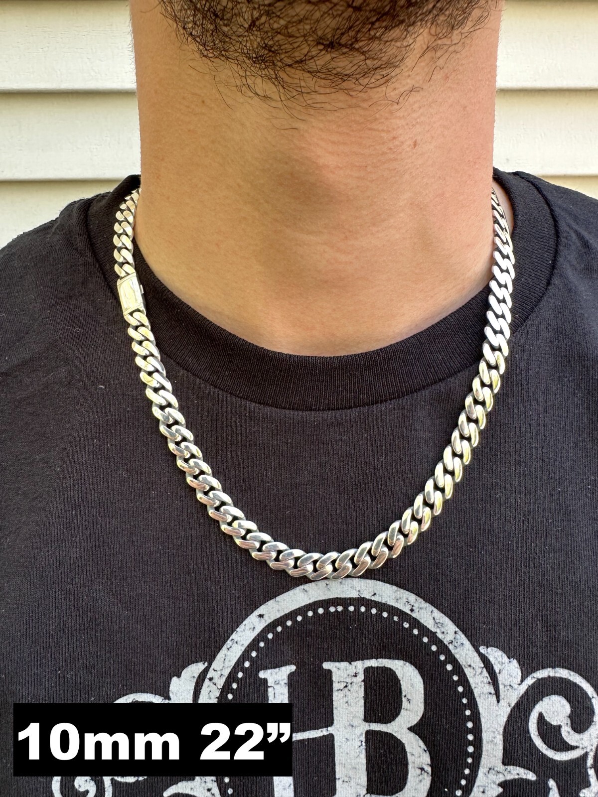 Miami Cuban Link Chain Necklace Real 925 Sterling Silver Sleek Box Clasp 6-12mm