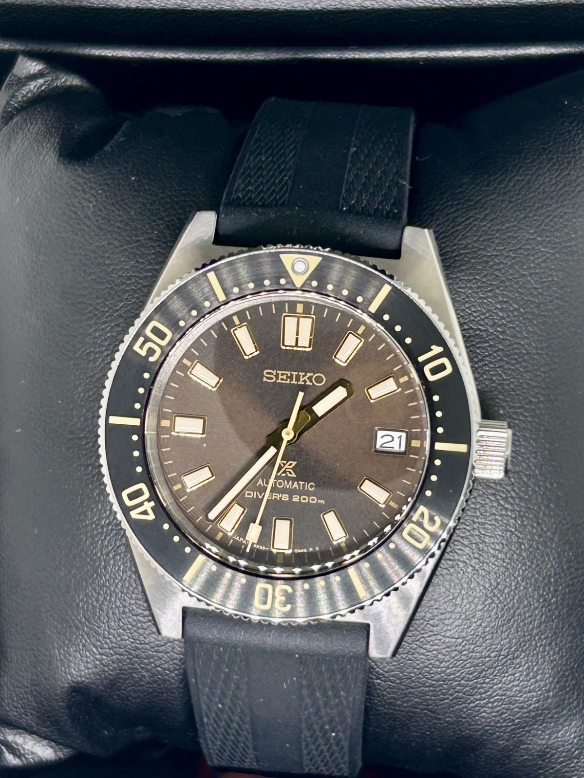 Seiko Prospex 1965 Diver Watch SPB147J1 Brown Dial Black Rubber Strap Box/Papers
