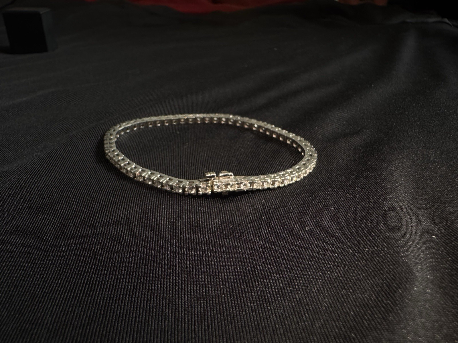 14k White Gold 4.95ctw Diamond Tennis Bracelet 7.5″ Box Clasp IGI