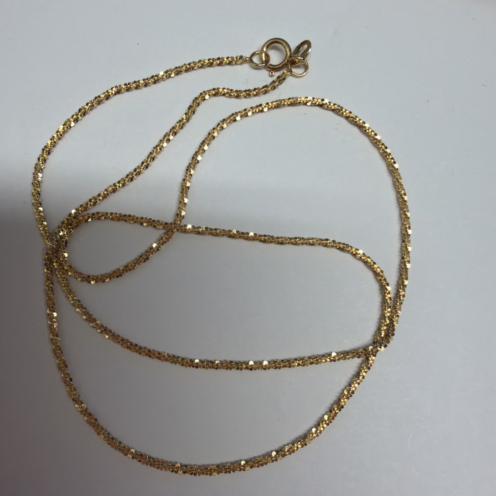 14k MILOR ITALY 1mm Popcorn Link 16” Chain