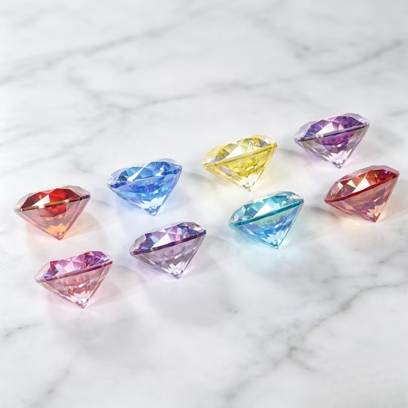 0.5-3ct Eight Colors Cushion Cut Moissanite Loose For Ring Pendant inlay GRA