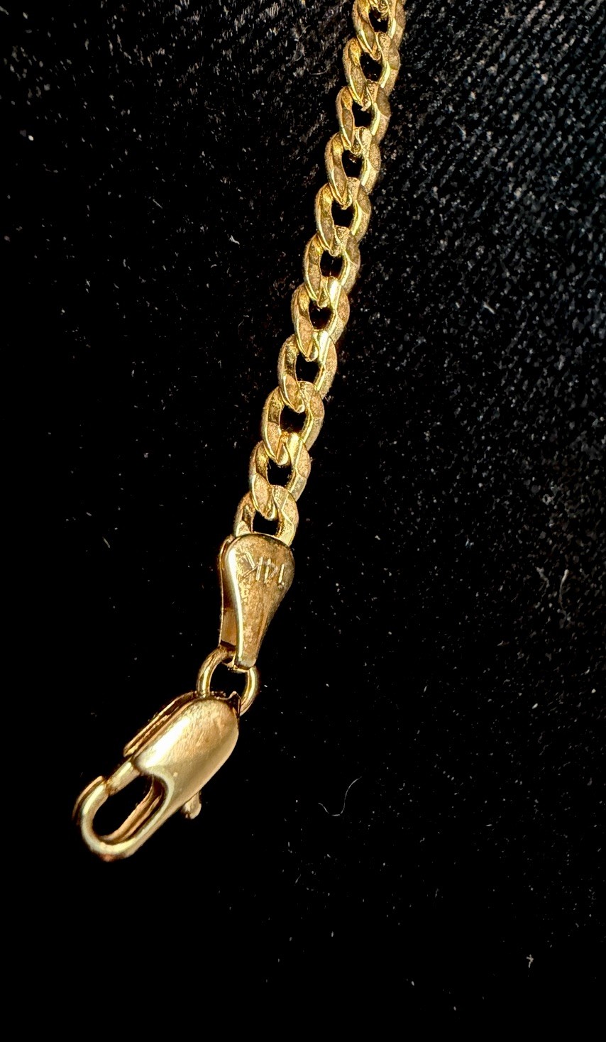Cuban 8in 4MM 14K Stamped Gold Filled Bracelet Everyday Wear Piece. Beautiful.