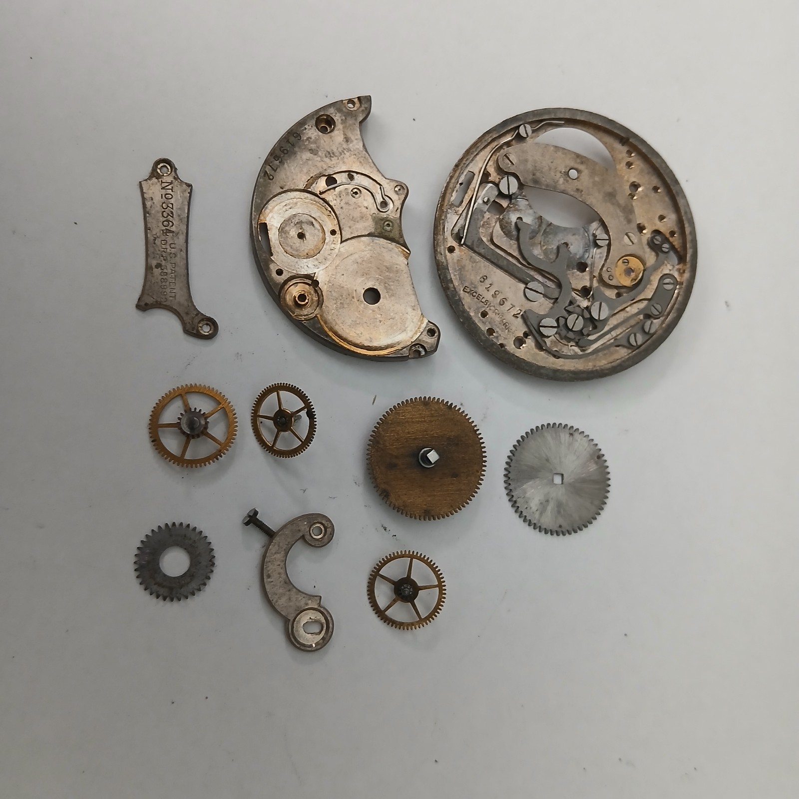 Rare Vtg EXCELSIOR PARK Chrono Pocket Watch — Movement For Parts