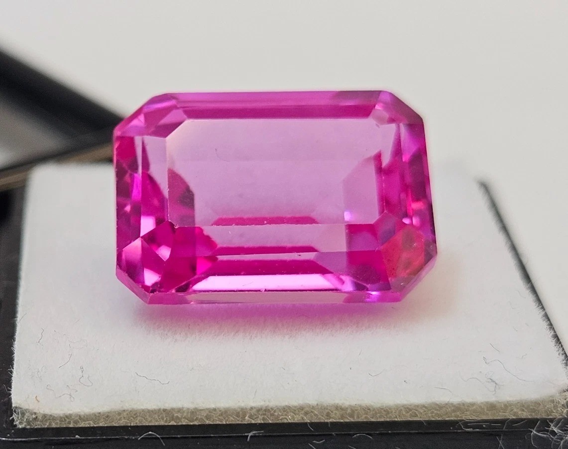 Awesome Pink Sapphire Emerald Cut 15-17 Ct Natural Loose Gemstone EGL Certified