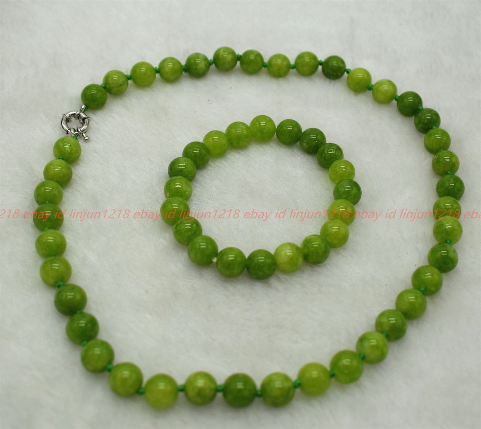 Beautiful Natural 6/8/10mm Green Peridot Round Beads Necklace Bracelet 18/7.5in