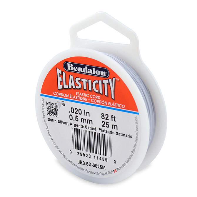 Beadalon Elasticity Elastic Cord for Beading Various Sizes.5mm.8mm 1mm + Colors