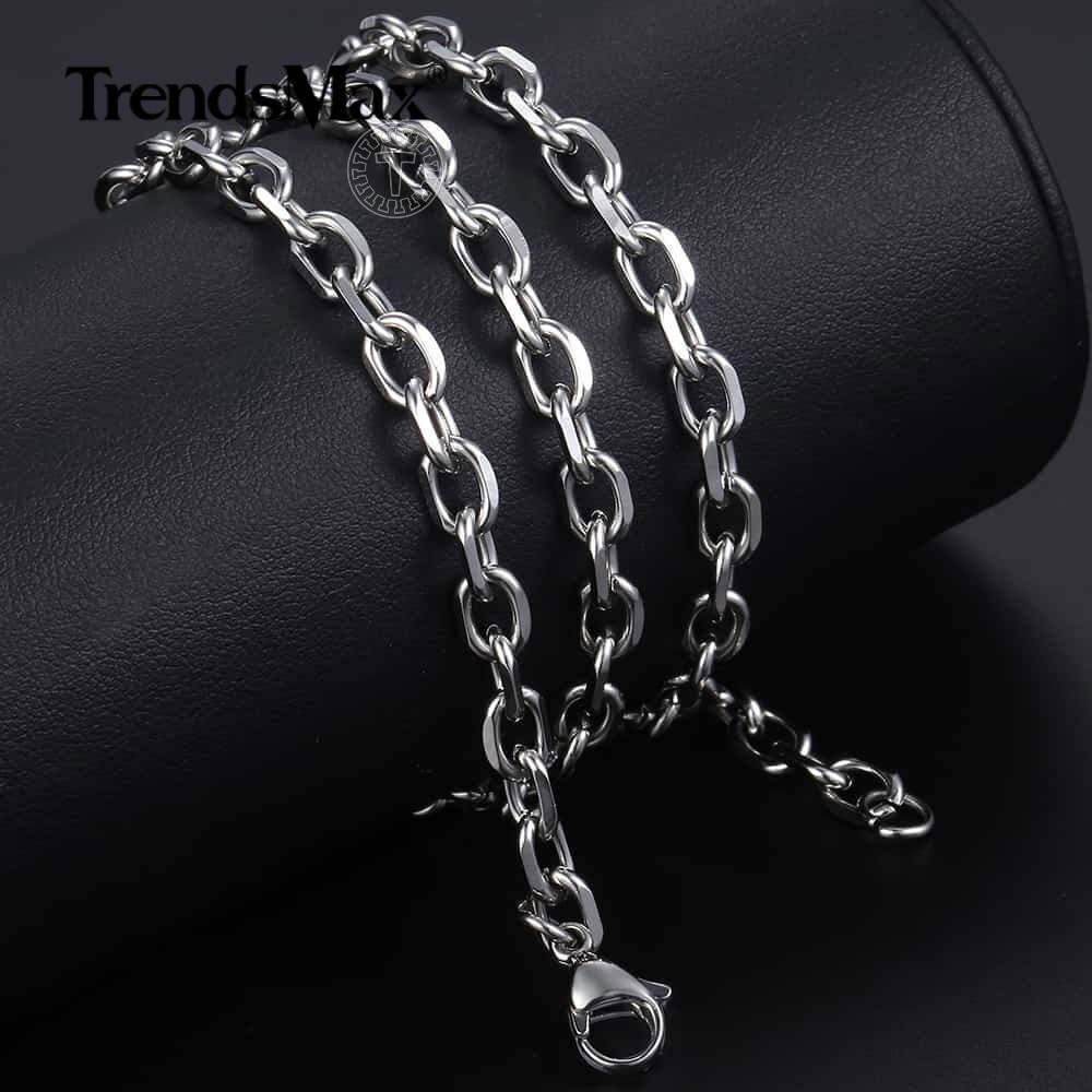 USA Stock 2/3/4mm 18-28″ Stainless Steel Mens Silver Rolo Cable Chain Necklace