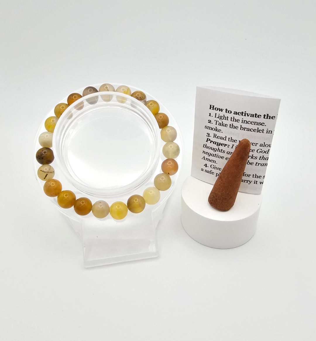 Pulsera Cuarzo Citrino – Citrine Quartz Bracelet Proteccion contra mal de ojo