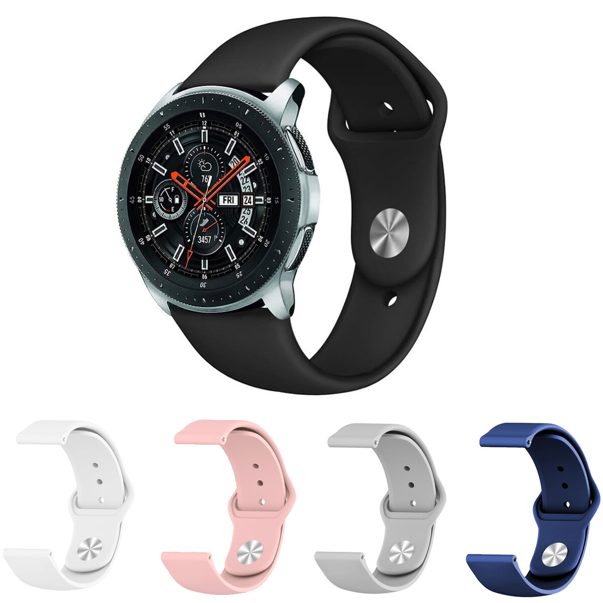 18mm 20mm 22mm Quick Fit Soft Silicone Sport Watch Band Strap For Samsung Garmin