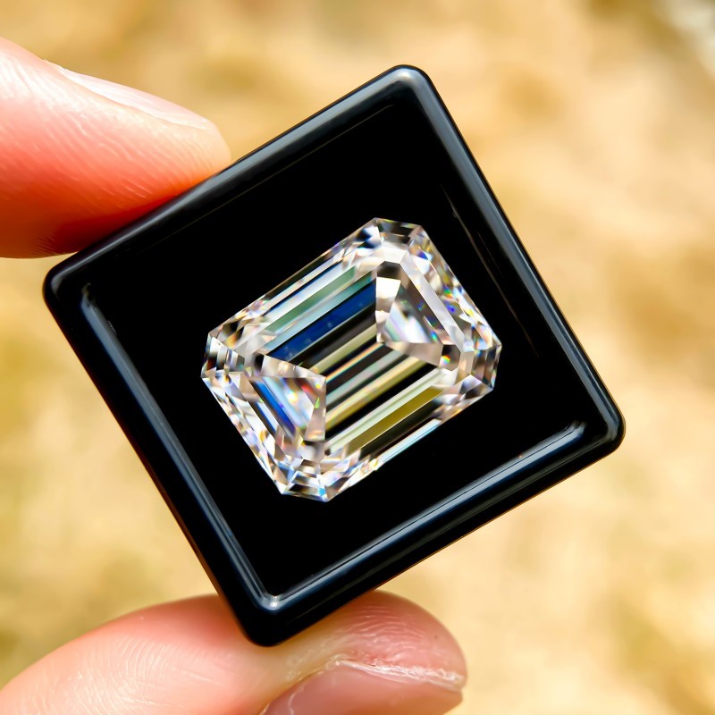 Emerald Cut D Color Loose Moissanite 0.5-10ct VVS1GRA Certificate Excellent Cut
