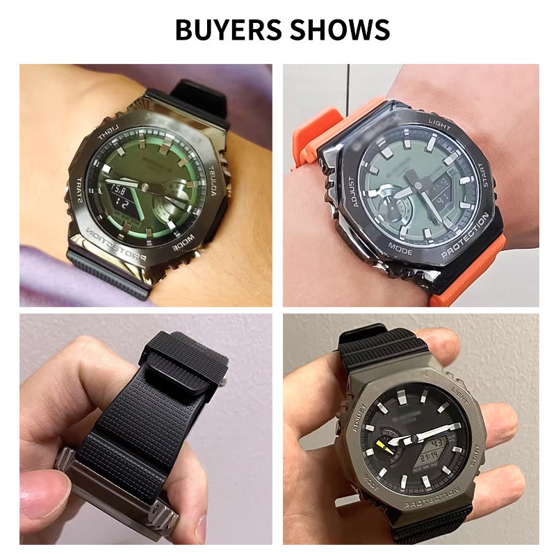 For Casio GA2100 GM2100 Quick Release Waterproof Rubber Watch Band Strap 16mm