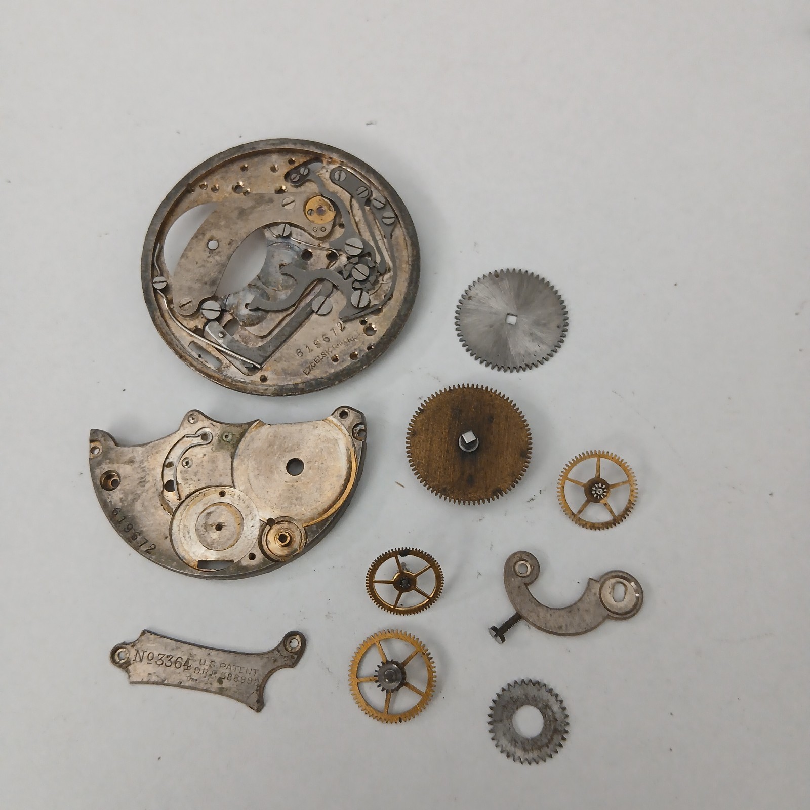 Rare Vtg EXCELSIOR PARK Chrono Pocket Watch — Movement For Parts
