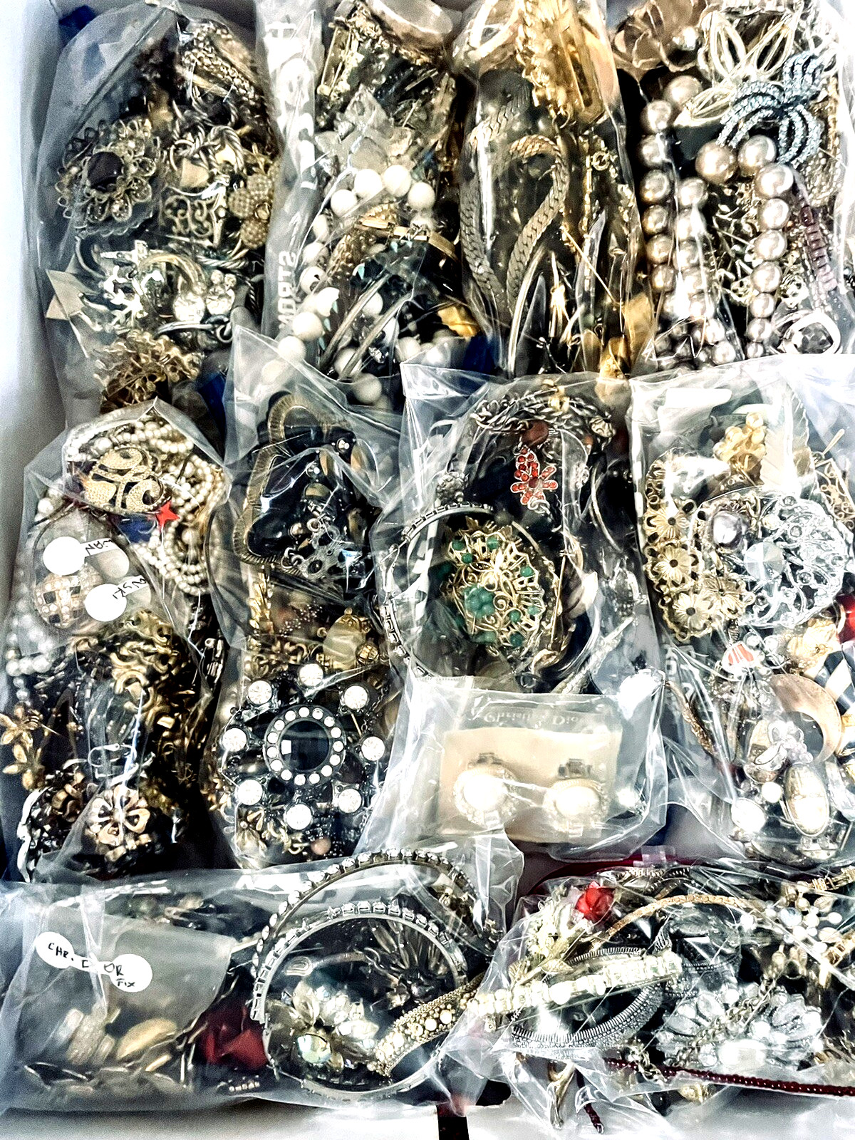 Estate 1 Lb+ Mixed Jewelry Lot Vintage-Modern DIY JUNK CRAFT REPAIR Unsorted