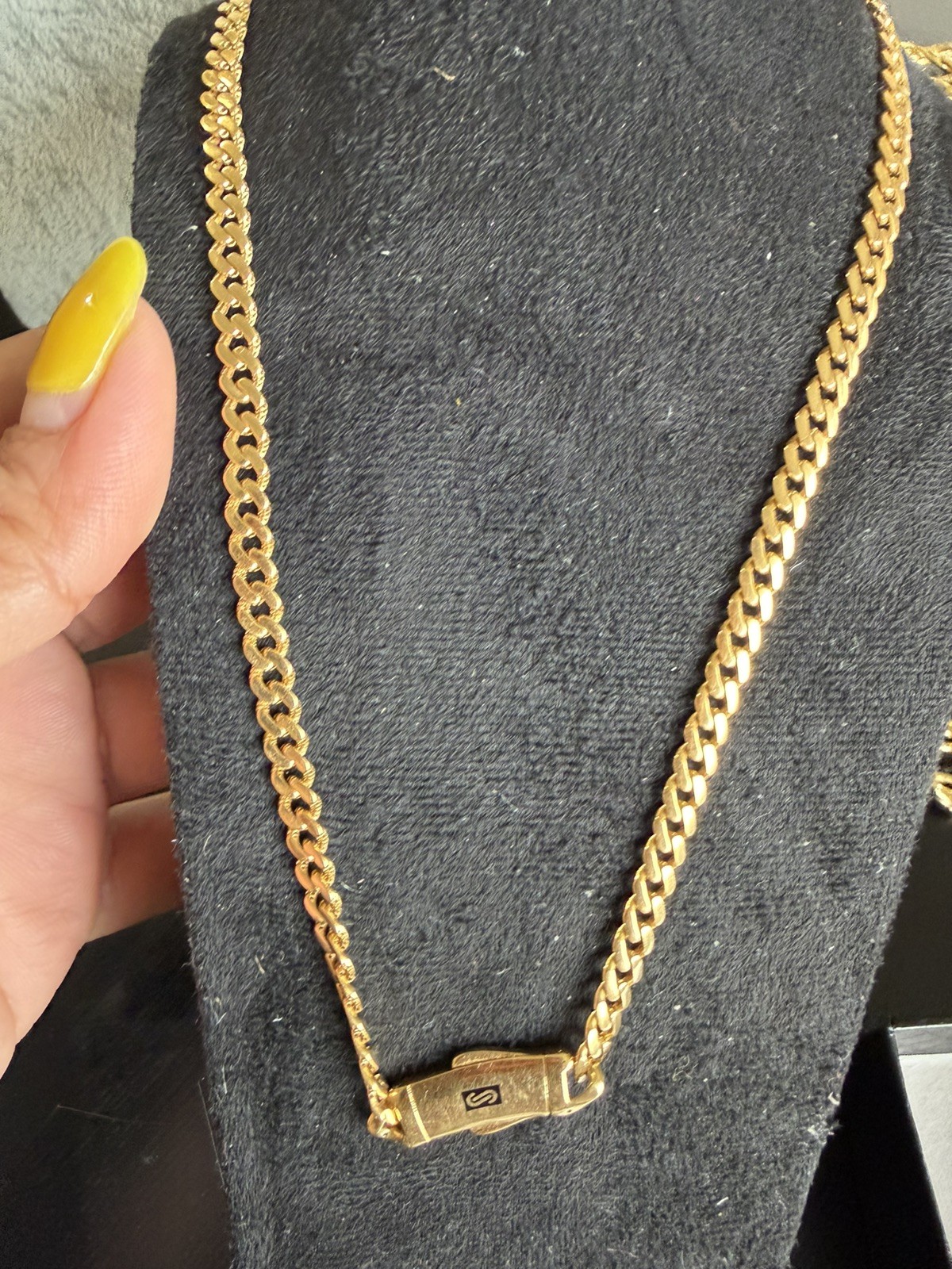 18K Genuine Solid Gold Monaco Necklace