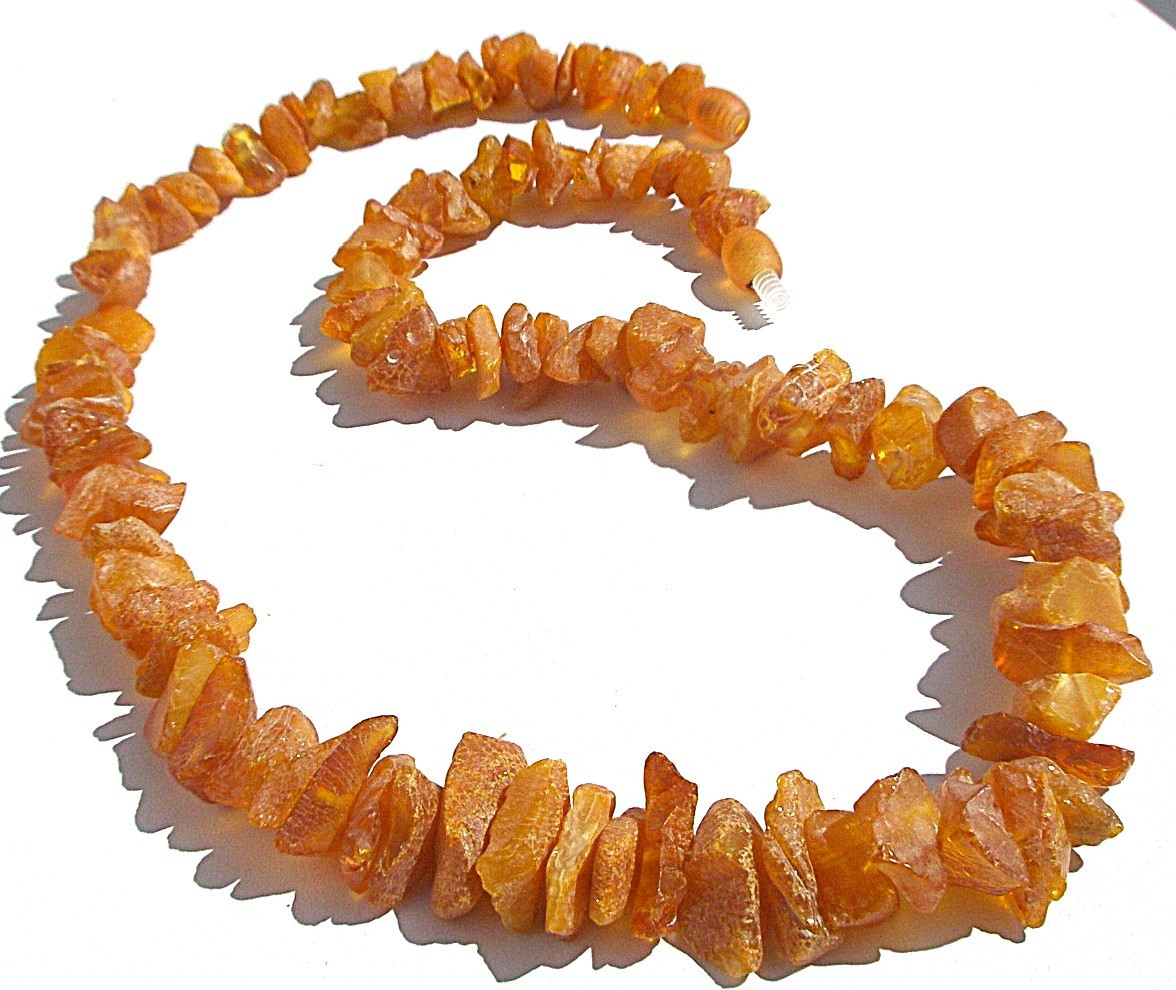 Raw Baltic Amber Necklace Statemet Boho Honey 50 cm – 20 inch, 28 – 32 grams!!!