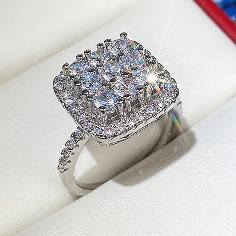 2.5 Ct CZ Comfort Fit Ring 925 Silver Plated Sparkling Valentine Day Gifts Ring