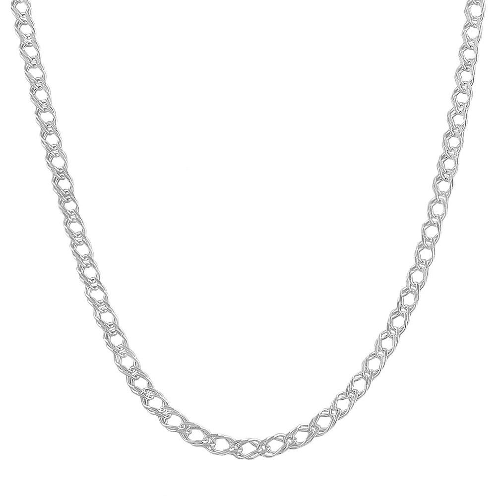 New 2mm Silver Plated Thin Single Curb Chain Necklace 20″ 24″ 30″
