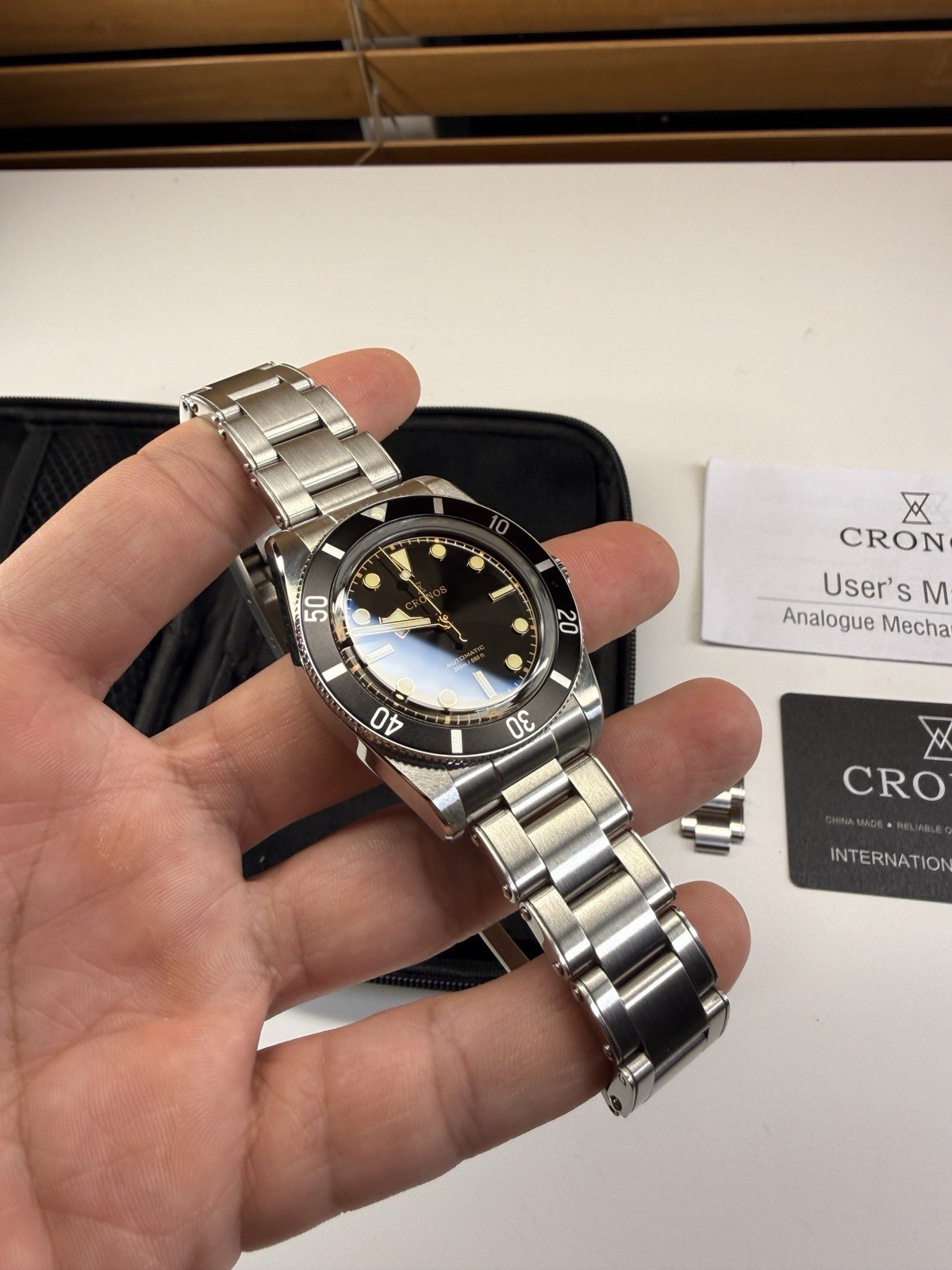 Cronos 37mm PT5000 Vintage Diver Watch L6033 – USA SELLER