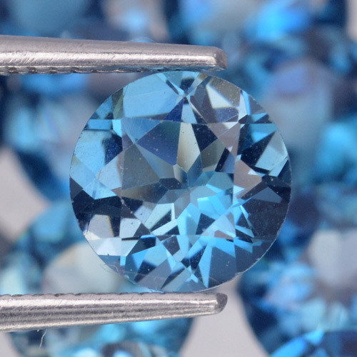 ROUND 10mm Wholesale Lot AAA Natural Gem Brazil London Blue Topaz VVS Quality